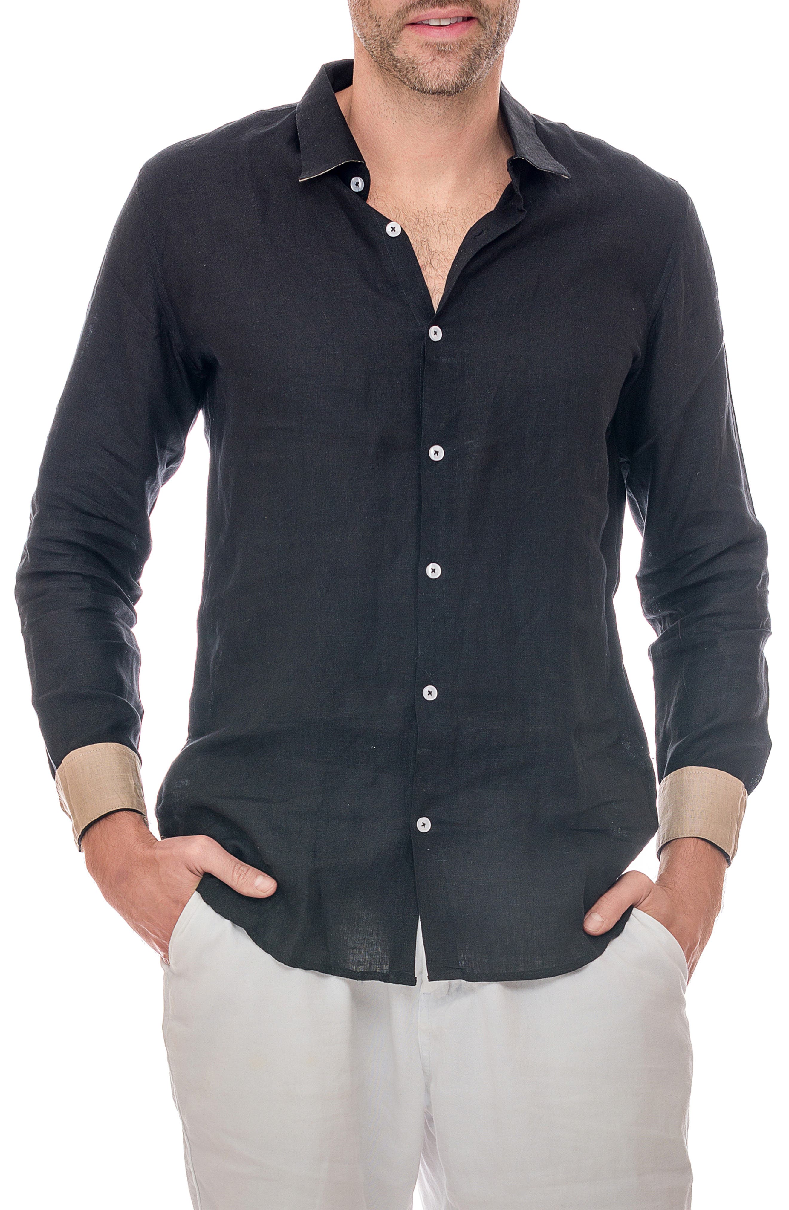 RANEES Linen Button-Up Shirt