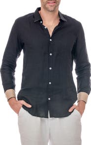 RANEES Linen Button-Up Shirt