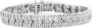 Haus of Brilliance Silver 3.00 Cttw Diamond Chevron Link Bracelet