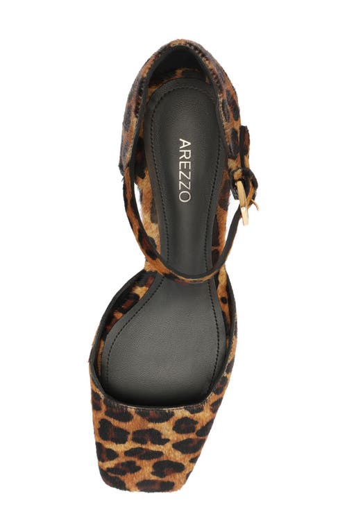 Arezzo Tori Ankle Strap Pump In Animal Print