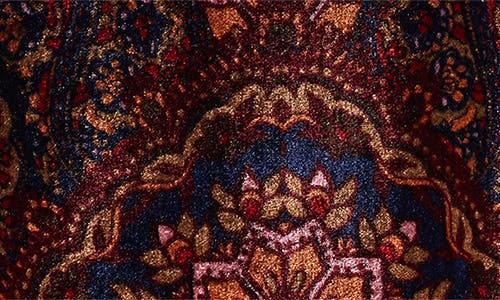 Free People Maye Print Puff Sleeve Velvet Tunic Top In Brown