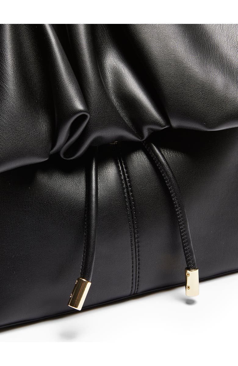 Topshop Ruched Flap Backpack, Alternate, color,