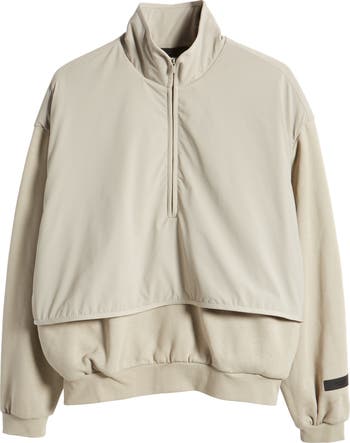 Fear of God Essentials Half Zip Fleece & Nylon Pullover