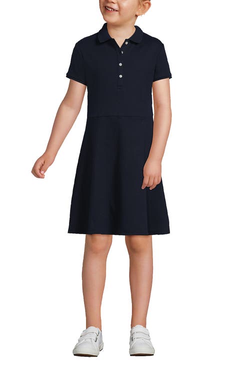 Girls Short Sleeve Interlock Polo Dress