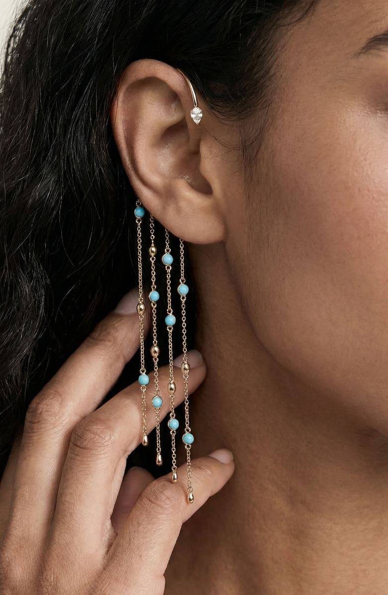 Ettika Linear Chain Statement Ear Cuff, Alternate, color, 