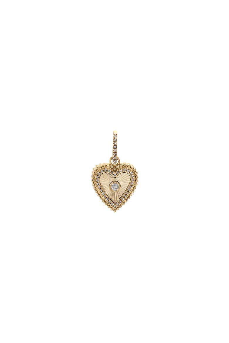 Diamond Bezeled Heart Charm 14K, Main, color, 14K Gold