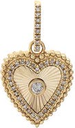 BY ADINA EDEN Diamond Bezeled Heart Charm 14K