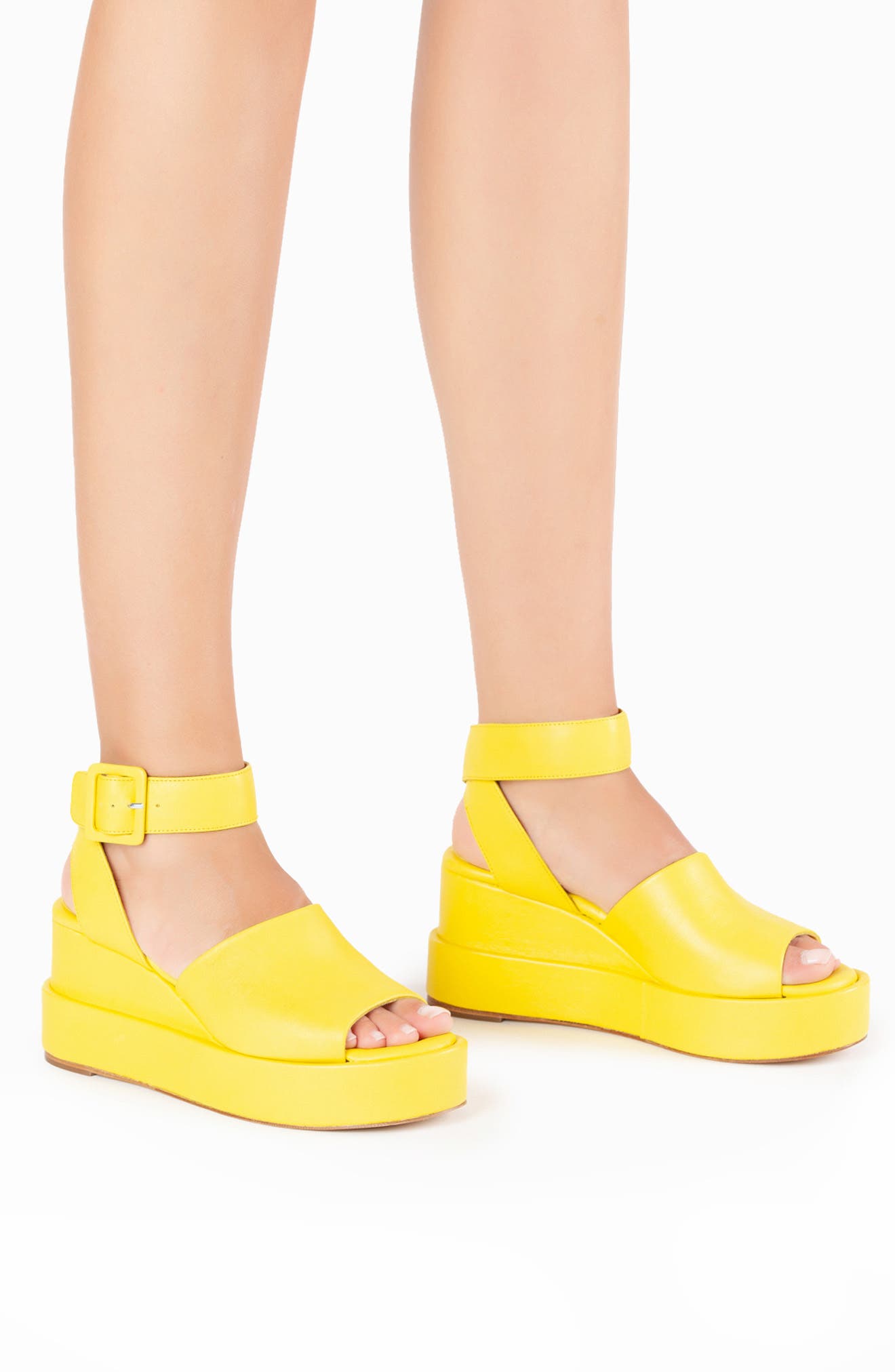 Paloma Barcelo Luna Ankle Strap Platform Wedge Sandal, Alternate, color, 