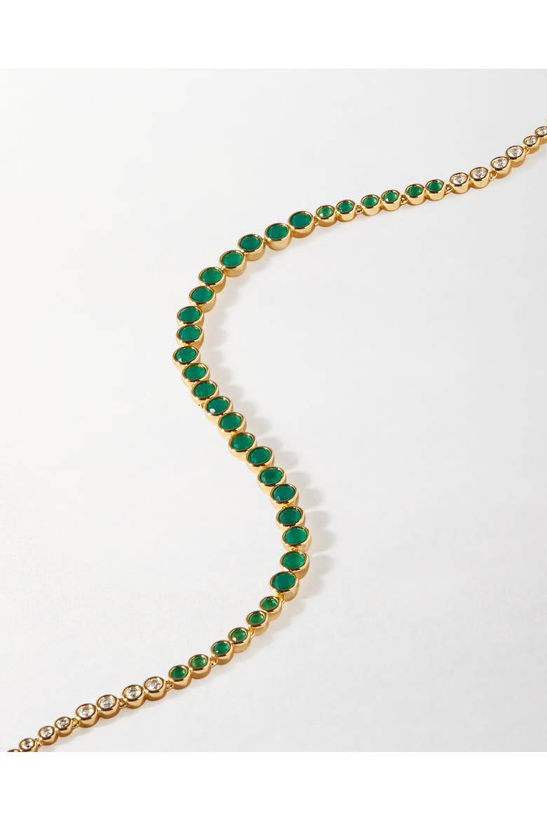 Serena Tennis Necklace, Alternate, color, Green