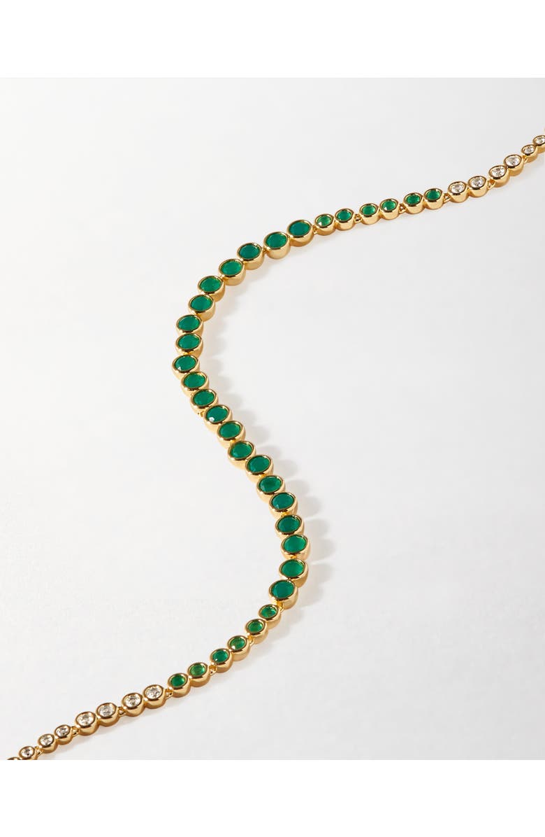 Edge of Ember Serena Tennis Necklace, Alternate, color, Green