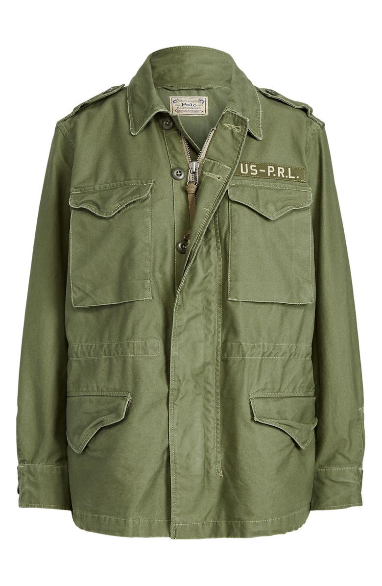 Polo Ralph Lauren Cotton Twill Military Jacket, Alternate, color,
