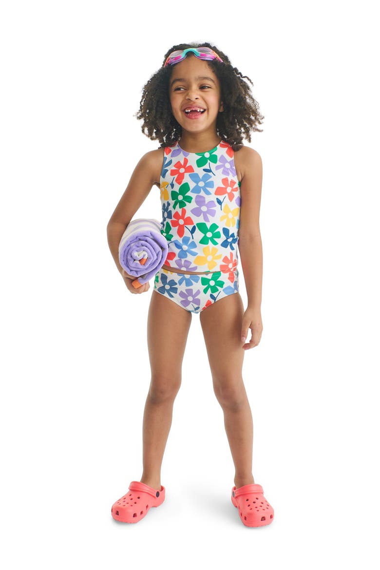 Kids Swim Tank, Alternate, color, Multi Spring Blooms