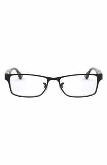 Unisex 55mm Rectangular Optical Glasses