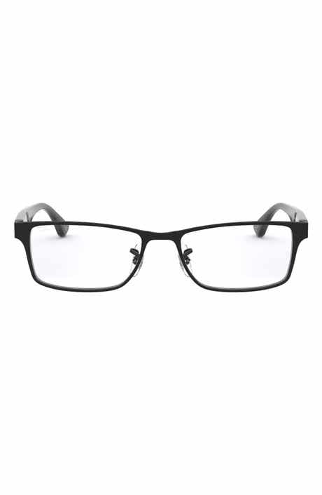 Unisex 55mm Rectangular Optical Glasses