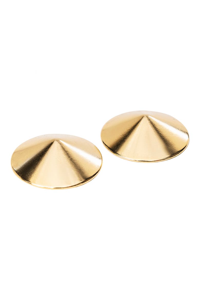 Goldtone Plate Nipple Covers, Main, color, AS SHOWN
