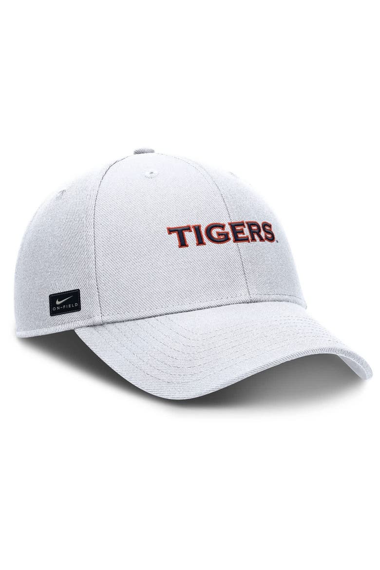 Men's Nike White Auburn Tigers 2025 On-Field Gameday Rise Adjustable Hat, Alternate, color, White