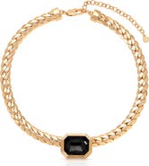Ettika Emerald Deco Collar Necklace