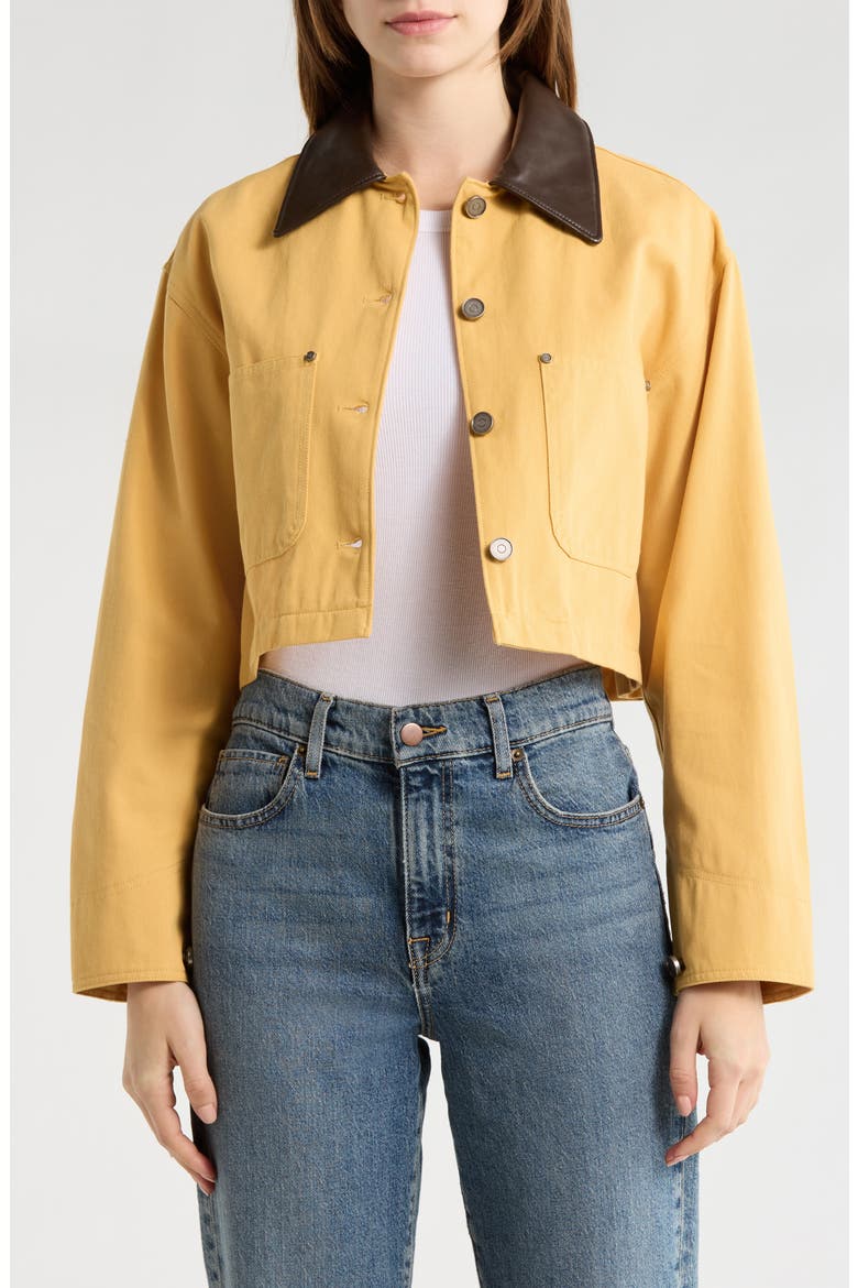 Crop Utility Jacket, Main, color, YELLOW