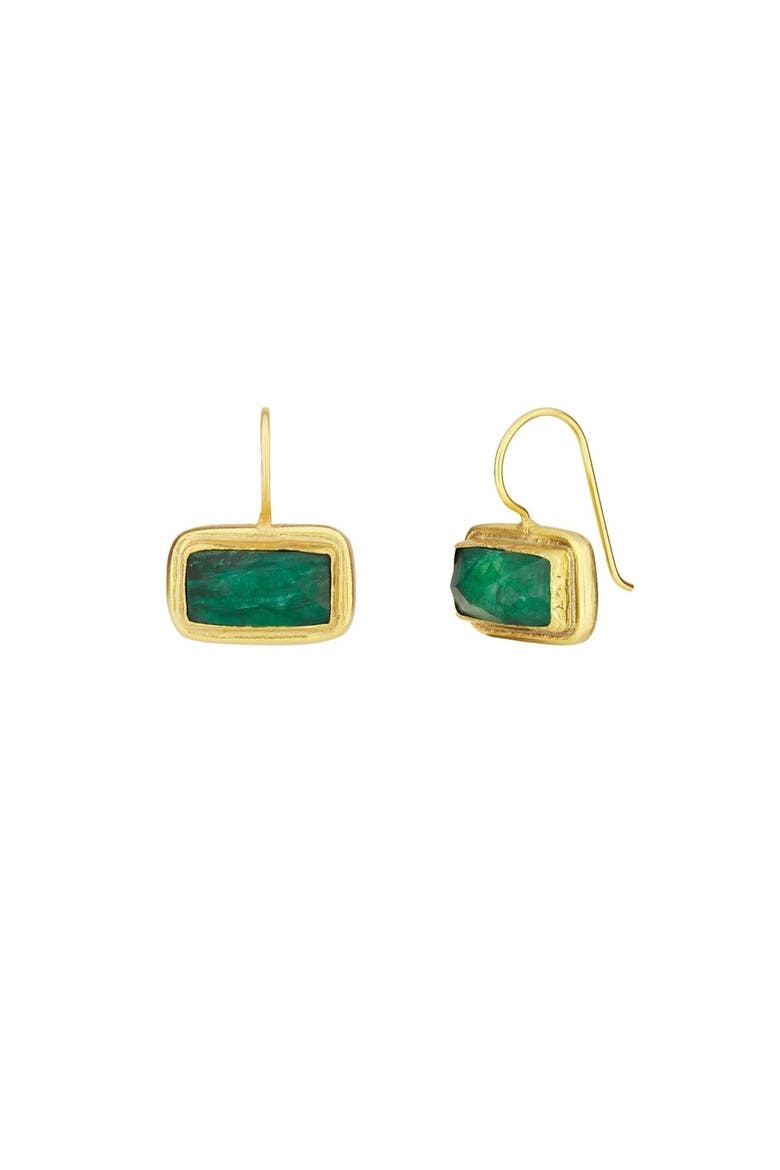 Noa Drop Earrings, Main, color, Brass