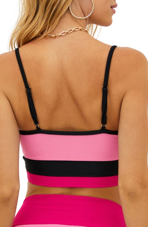 Beach Riot Eva Bikini Top In Amour Colorblock