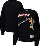 Mitchell & Ness Women's Mitchell & Ness Black Milwaukee Bucks Hardwood Classics Home Team Pullover Sweatshirt