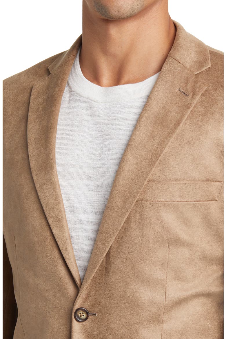 Norris Faux Suede Sport Coat, Alternate, color, BUTTERSCOTCH