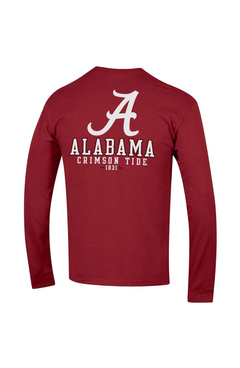 Champion Men's Champion Crimson Alabama Crimson Tide Team Stack 3-Hit Long Sleeve T-Shirt, Alternate, color, Crimson