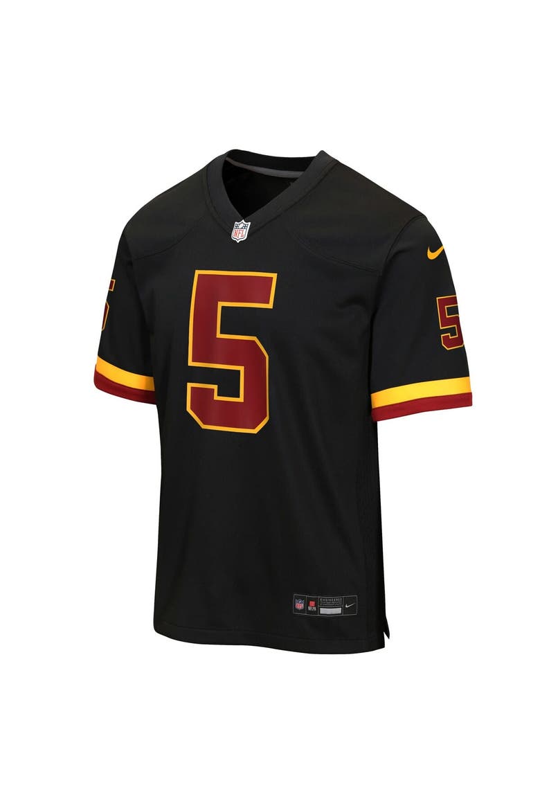 Youth Nike Jayden Daniels Black Washington Commanders Hail Raiser Alternate Game Jersey, Alternate, color, Black