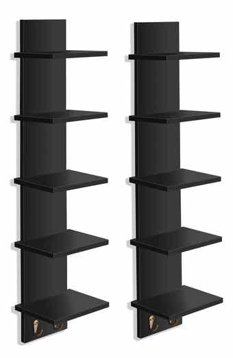 Set of 2 5-Tier Wall Mount Shelves