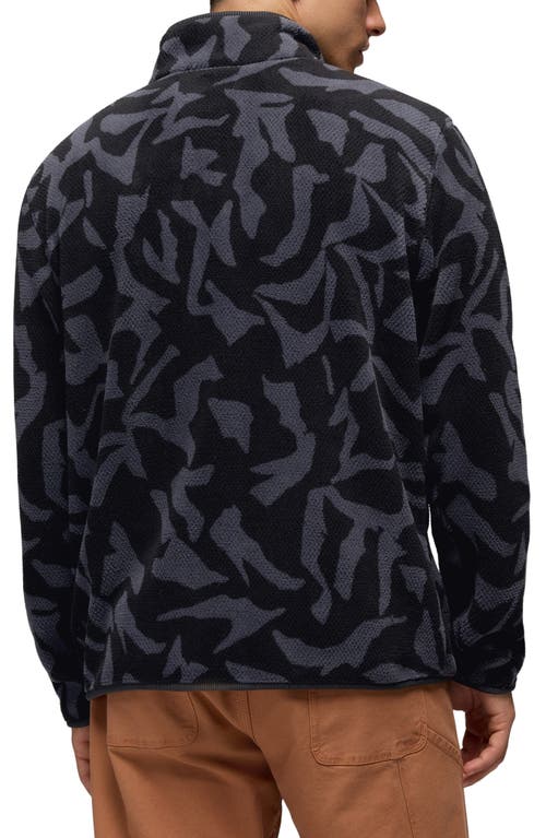 Prana Tuff Fluff Fleece Half Zip Pullover In Black