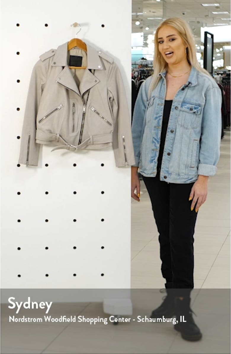 Balfern Leather Biker Jacket, sales video thumbnail