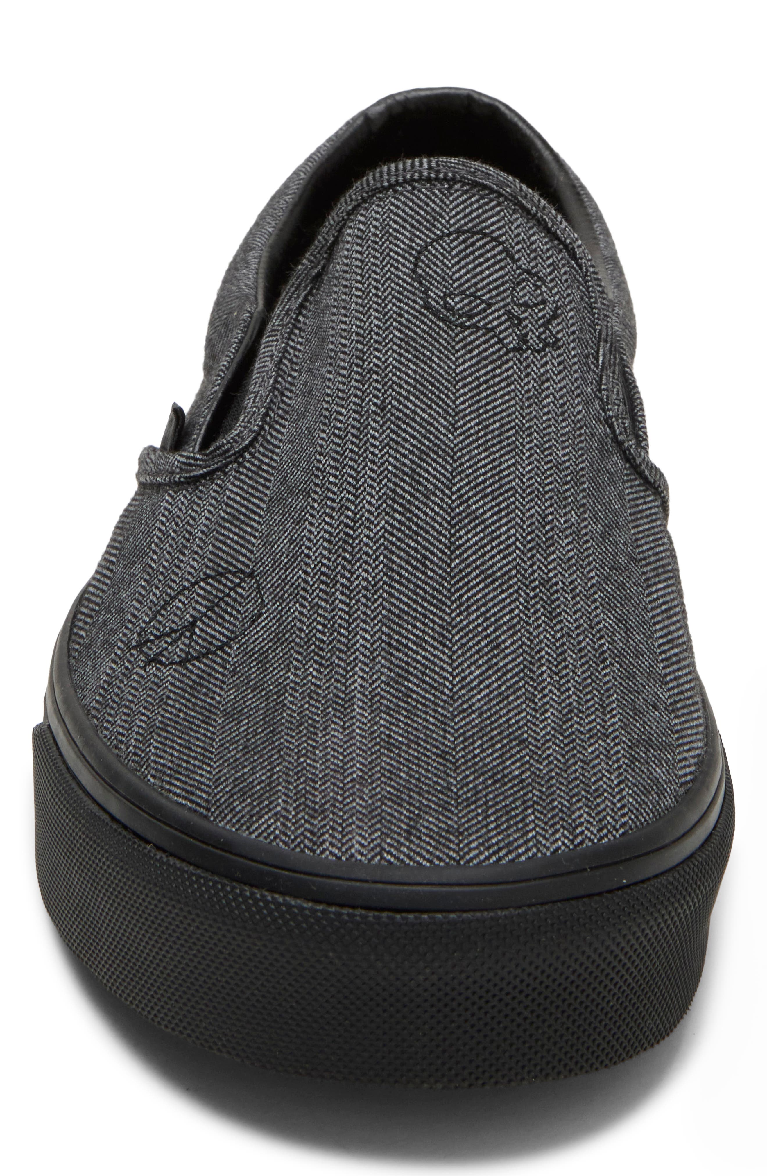 Classic Slip-On Sneaker, Alternate, color, GRAY/ BLACK