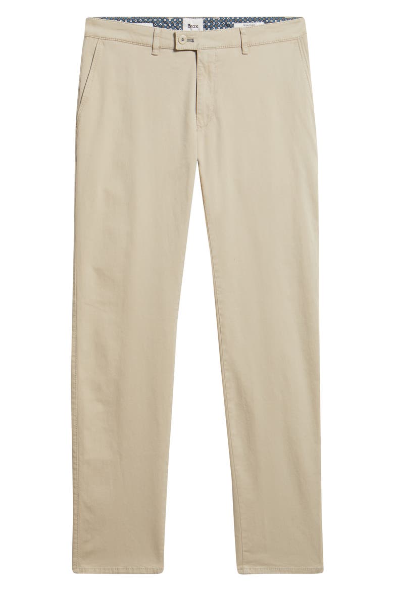 Fabio IDX Flat Front Modern Fit Cotton Blend Chinos, Alternate, color, IVORY