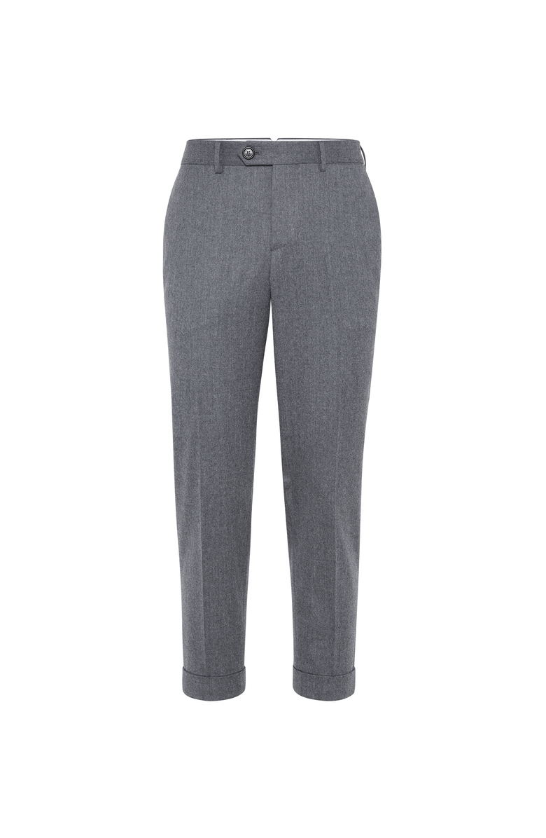 Brunello Cucinelli Italian fit trousers, Main, color, Medium Grey