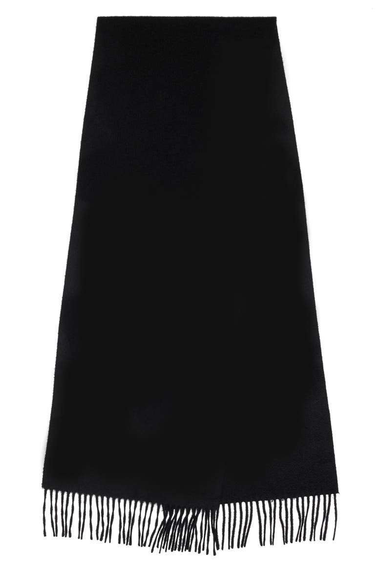 Cashmere Scarf, Alternate, color, BLACK