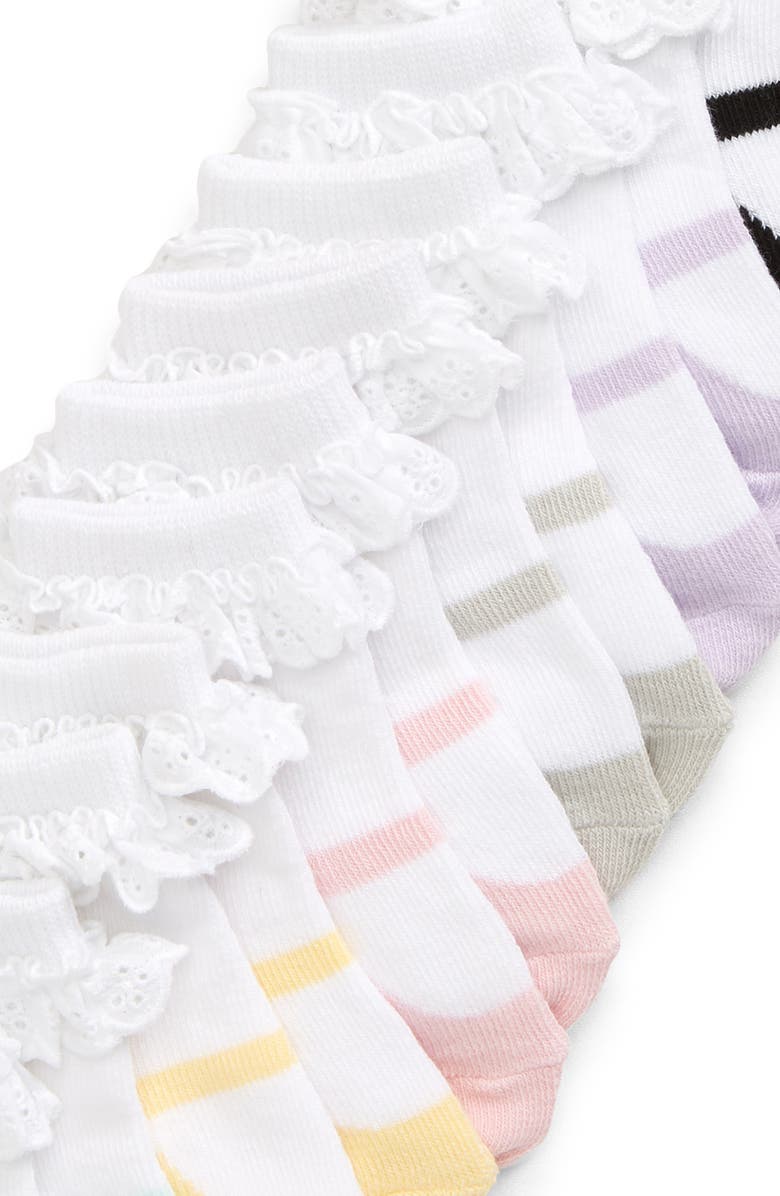 Trumpette Jump & Jive Jitterbug Jenny Assorted 6-Pack Socks, Alternate, color, Asst Pastel