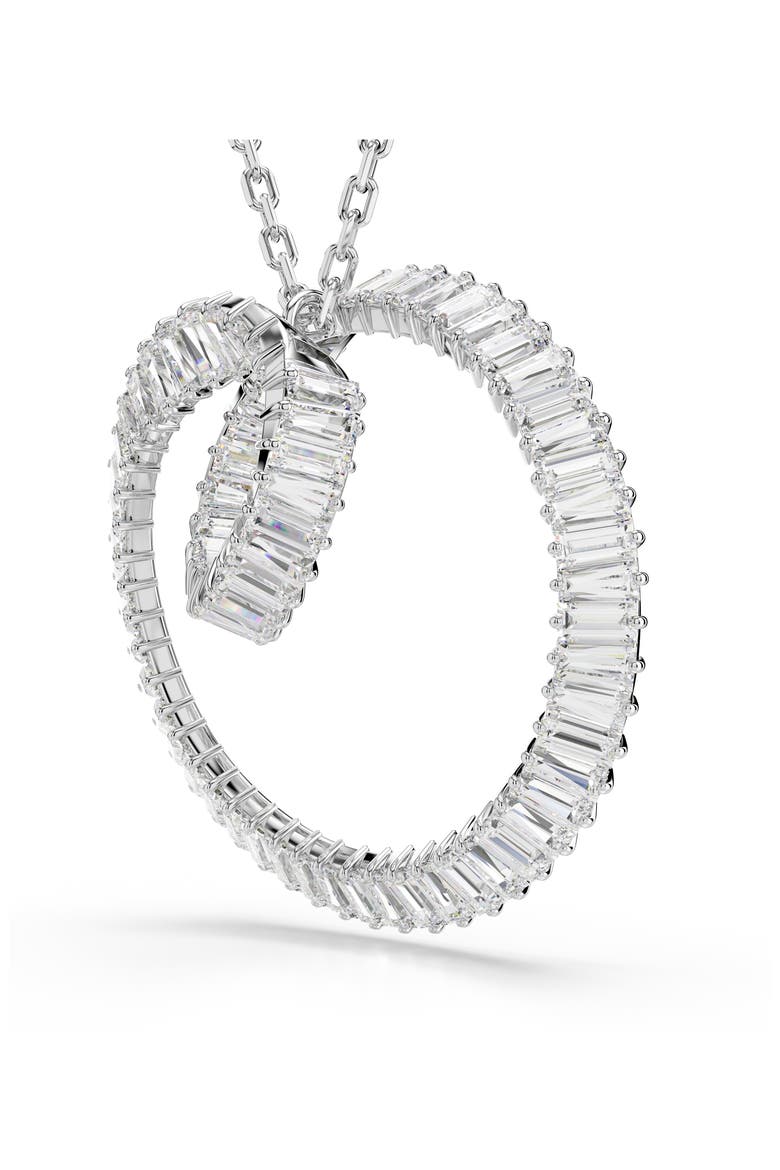 Matrix Pendant Necklace, Alternate, color, WHITE/ SILVER