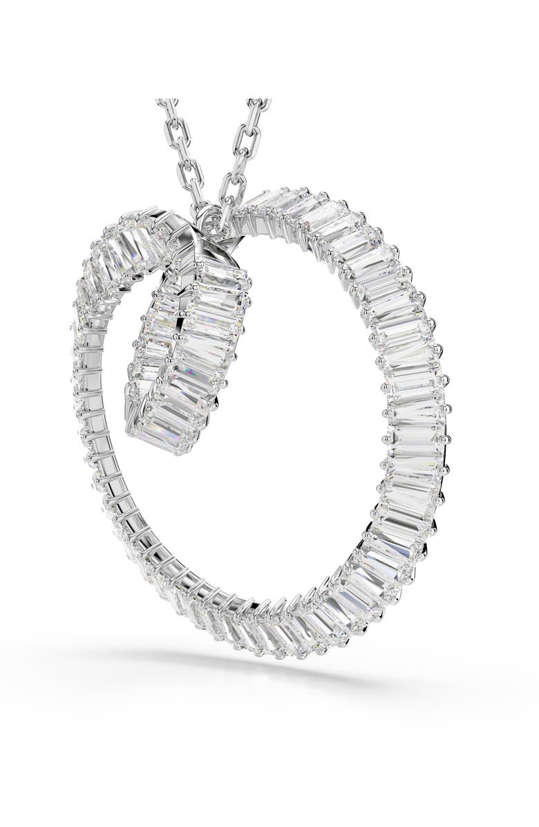 Swarovski Matrix Pendant Necklace, Alternate, color, White/ Silver