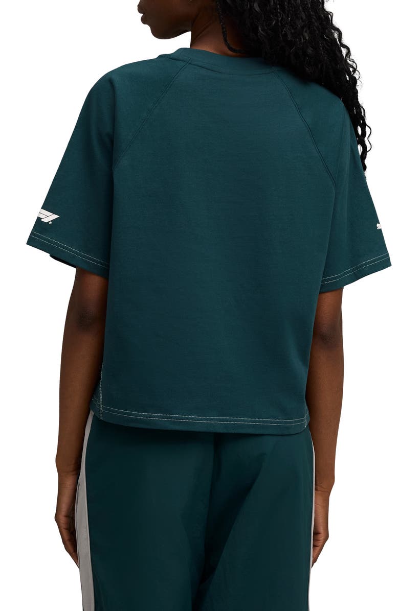 PUMA Formula 1<sup>®</sup> Raglan Sleeve Cotton T-Shirt, Alternate, color, Green Terrain
