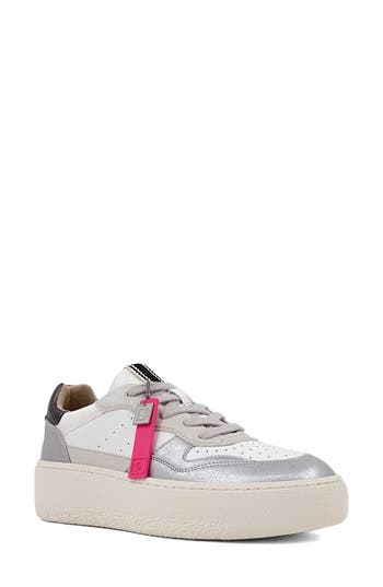 Shushop Sheena Platform Sneaker In Silver