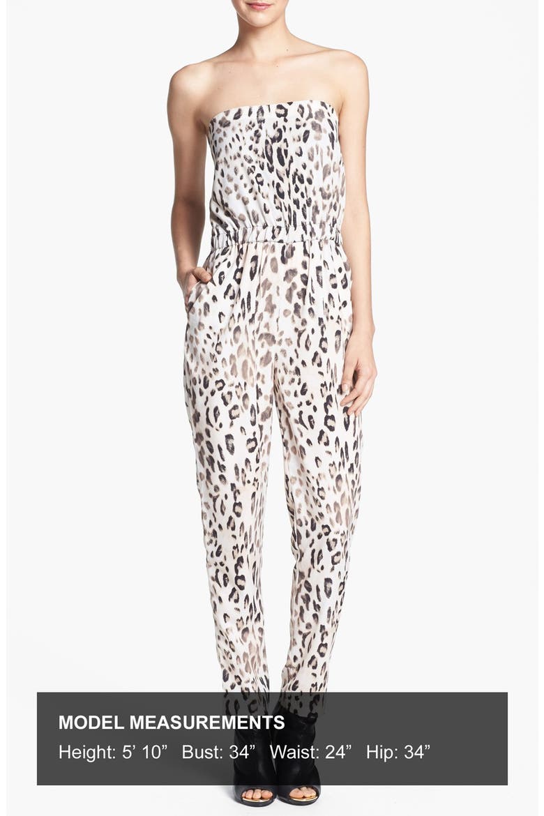 Strapless Jumpsuit, Alternate, color, LEOPARD