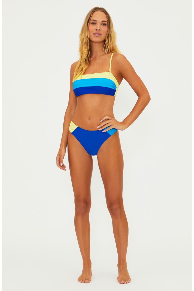 Kay Colorblock Strapless Bikini Top, Alternate, color, RIVIERA COLORBLOCK