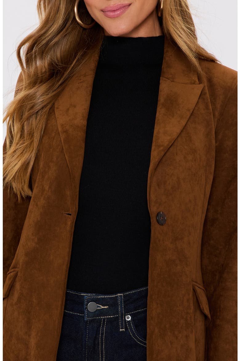Maeve Faux Suede Blazer, Alternate, color, CAMEL