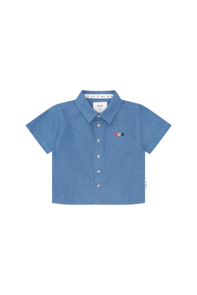 Hux Chambray Short Sleeve Shirt, Main, color, Chambray