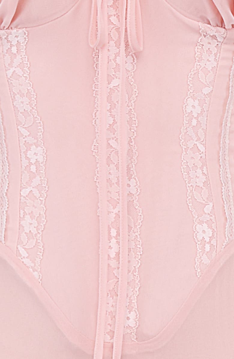 Syrah Lace Trim Corset Midi Dress