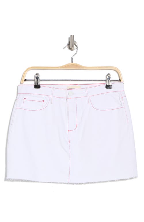 L Agence L'agence Paris Denim Micro Miniskirt In White