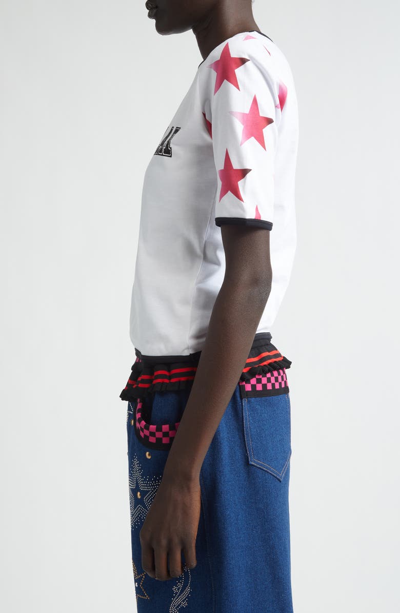 Chopova Lowena Unpopular Graphic Ringer T-Shirt, Alternate, color, White Multi