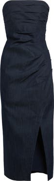 Cinq à Sept Adira Strapless Denim Dress