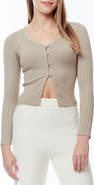 BY DESIGN Sienna Ribbed Crop Cardigan