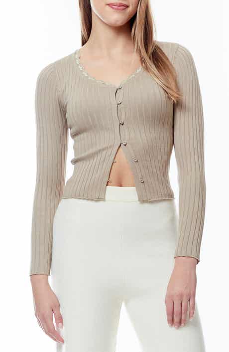 BY DESIGN Sienna Ribbed Crop Cardigan